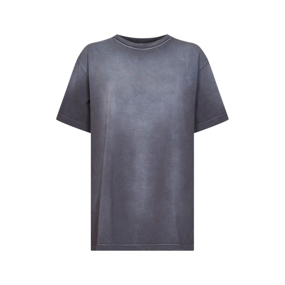 Mugler Women Taupe Cotton Jersey Logo T-Shirt